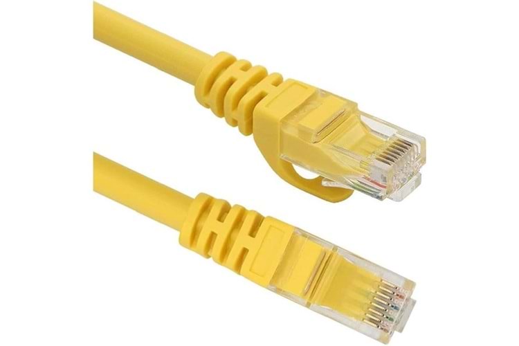 ODS 0.3m CAT6 Utp LSZH Saf Bakır Sarı Patch Kablo