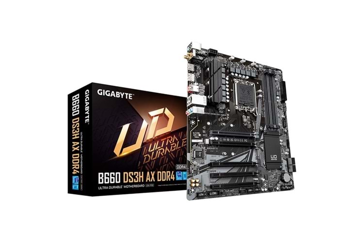 GIGABYTE B660 DS3H AX WIFI-6E DDR4 HDMI DP PCIe 16X v4.0 1700p ATX