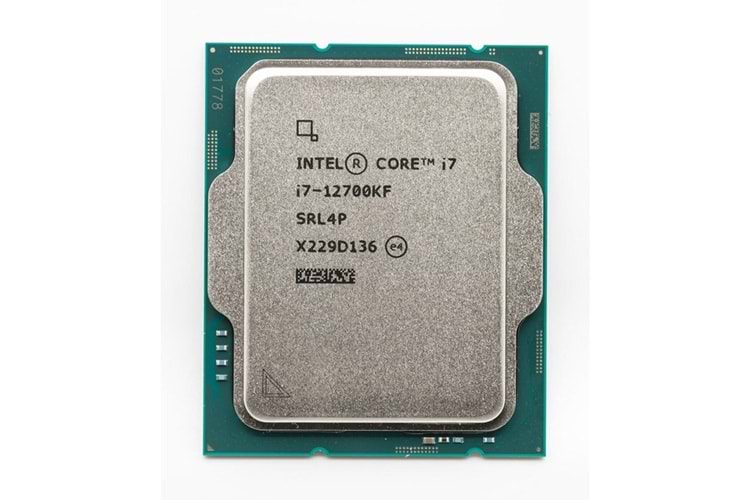 INTEL CORE i7 12700KF 20MB 8çekirdekli VGA YOK 1700p 125w Kutusuz+Fansız