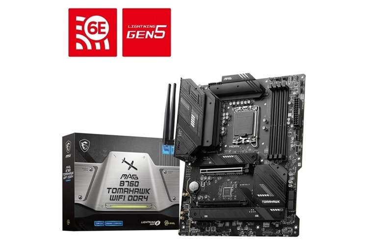 MSI MAG B760 TOMAHAWK WIFI DDR5 HDMI DP PCIe 16X v5.0 1700p ATX