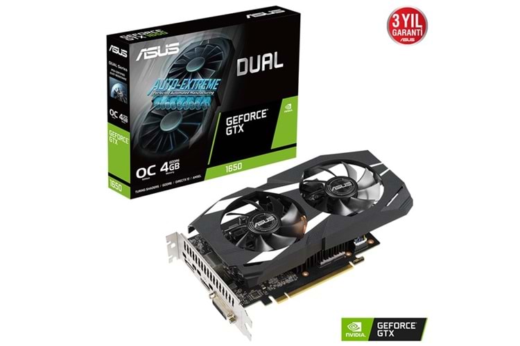 ASUS GTX1650 4GB DUAL GTX1650-O4GD6-P-V2 GDDR6 128bit HDMI DP PCIe 16X v3.0