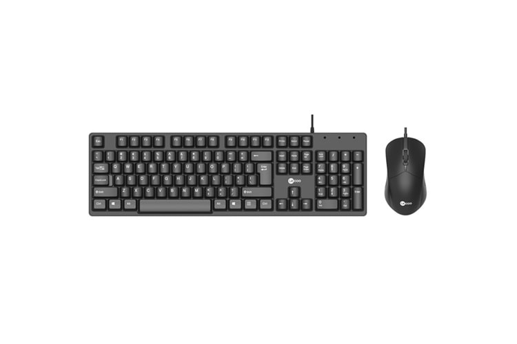LENOVO LECOO CM101 USB Q Trk Optic Mouse Siyah Multimedya Klavye - Mouse Set