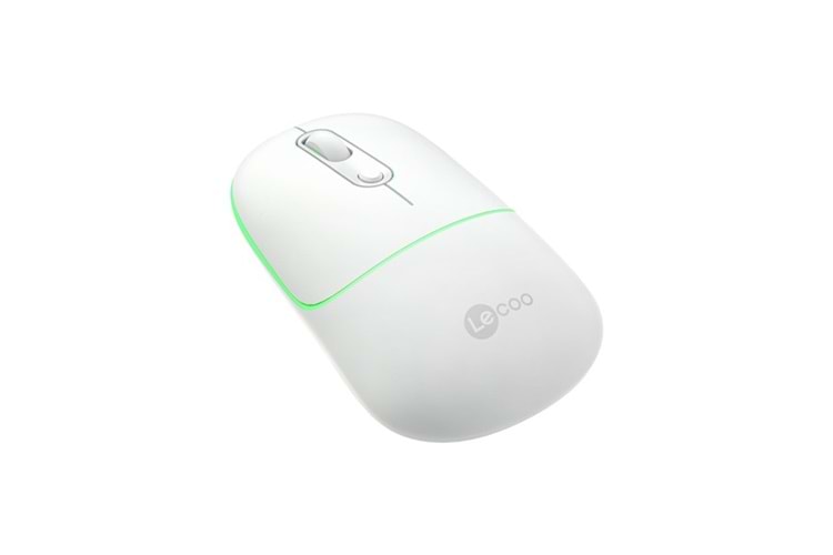 LENOVO LECOO WS210 Kablosuz + Bluetooth Sessiz Şarjlı 1600dpi Optic Beyaz Mouse