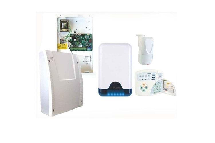TEKNİM VAP-404PT Kablolu 4+4 Bölgeli Alarm Seti (AKÜSÜZ)