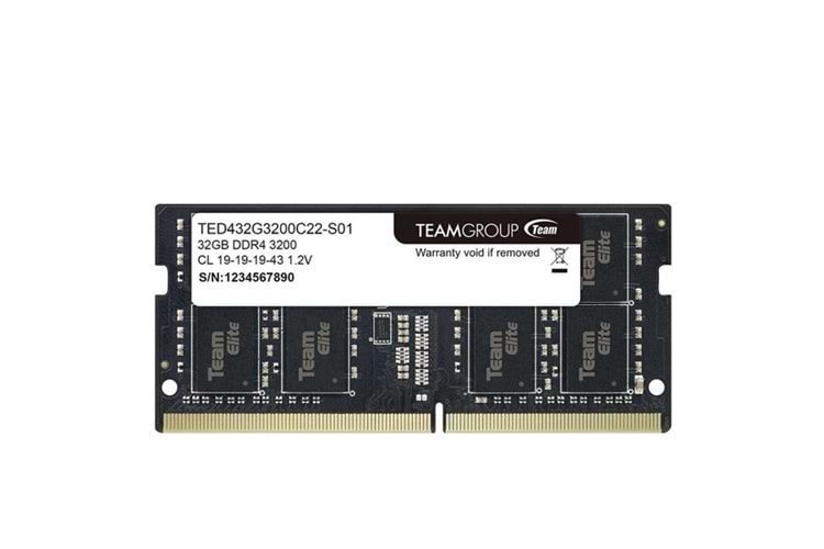 TEAM 32GB DDR4 3200MHZ CL22 NOTEBOOK RAM TED432G3200C22-S01