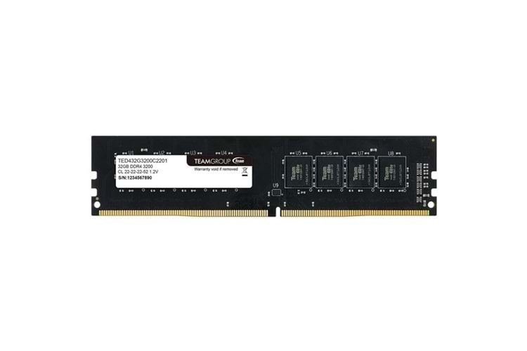 TEAM 32GB DDR4 3200MHZ CL22 PC RAM ELITE TED432G3200C2201