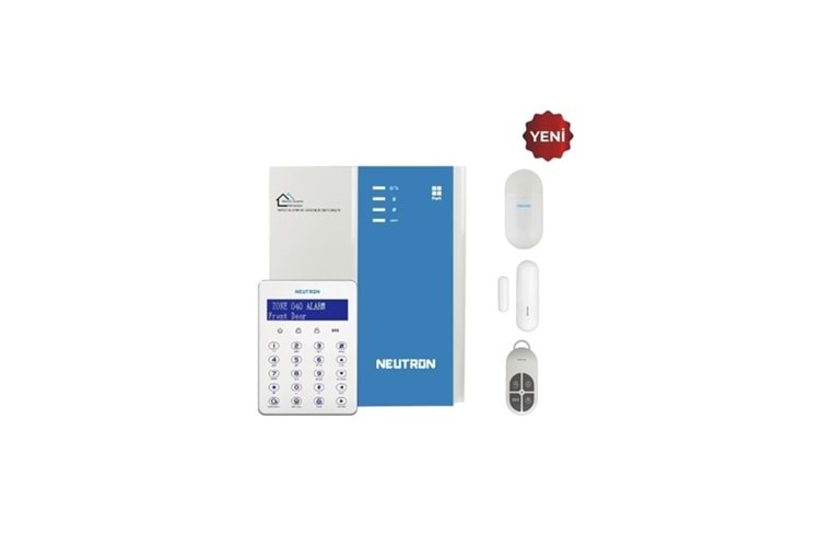 NEUTRON NTA-GNA8545-4G 4bölgeli (Zon) GSM+GPRS Kablolu/Kablosuz Alarm Seti (Siren Yok)