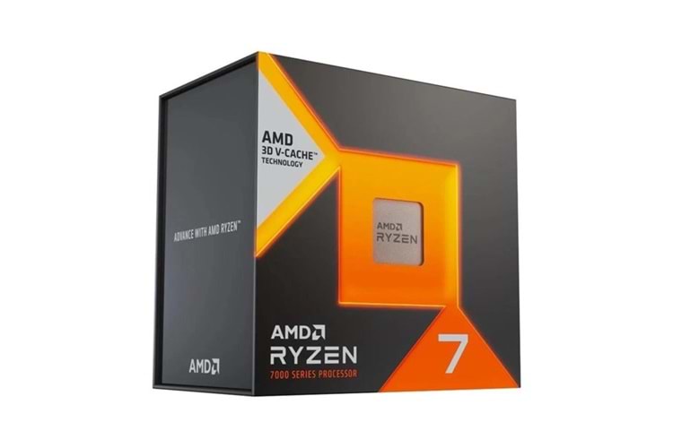 AMD RYZEN 7 7800X3D 104MB 16çekirdekli O/B UHD AM5 120w Kutulu+Fansız