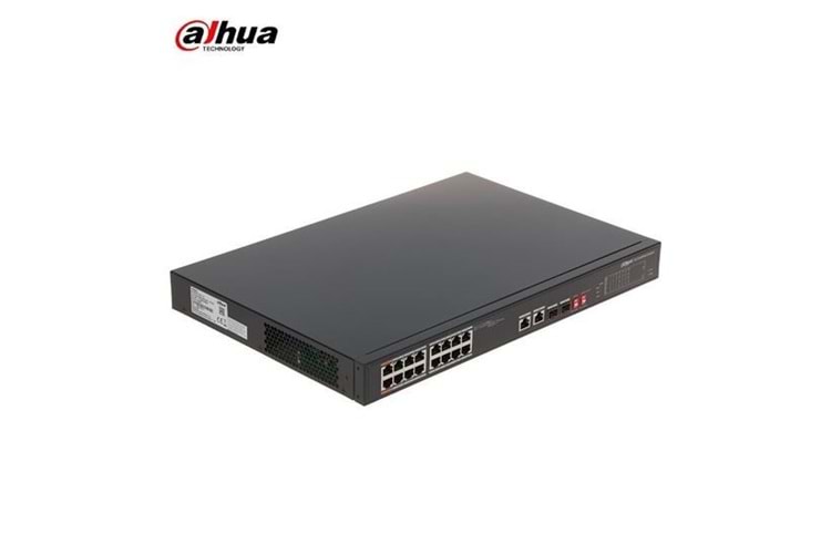 DAHUA 16port 135w FULL PoE PFS3218-16ET-135 10/100 2X UPLINK-2X SFP Yönetilemez Switch