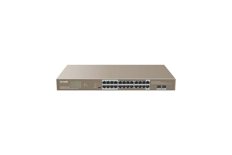 TENDA 24port 410W FULL PoE TEG1126P-24-410W GIGABIT 2X SFP Yönetilemez Switch