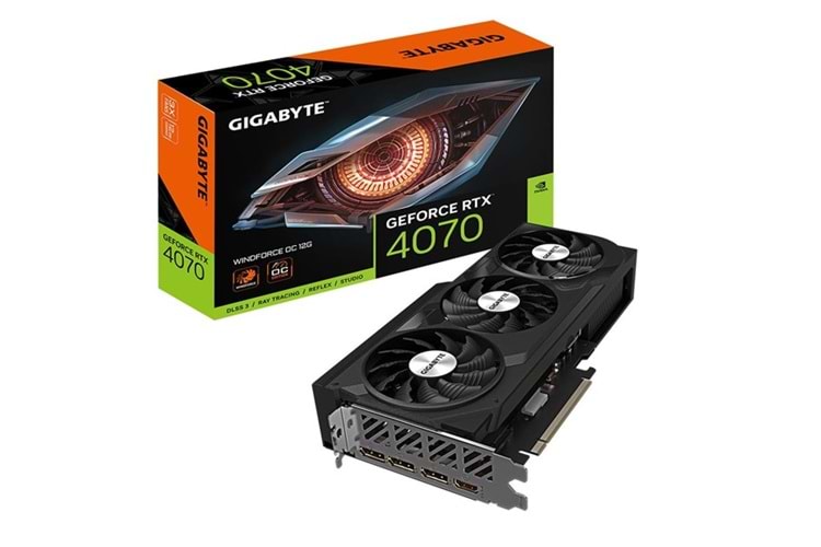 GIGABYTE RTX4070 12GB WINDFORCE OC GV-N4070WF3OC-12GD GDDR6X 192bit HDMI DP PCIe 16X v4.0
