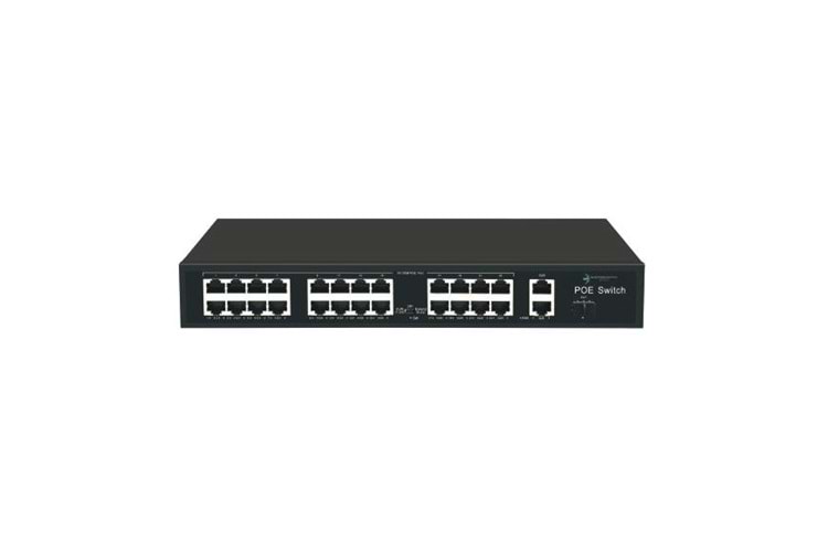 ODS 24port +2 UPLINK 300w FULL PoE 08ODS-24P2U1S-300 10/100 1X SFP Yönetilemez Switch