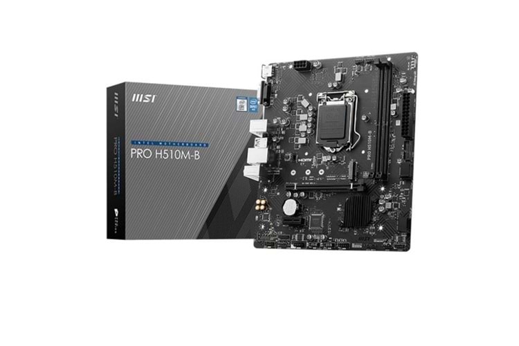 MSI PRO H510M-B (H410 yerine) DDR4 HDMI PCIe 16X v4.0 1200p