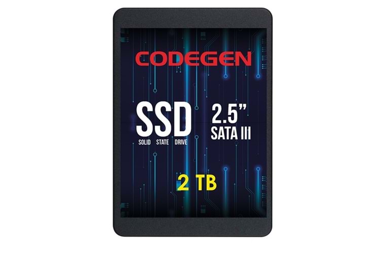 CODEGEN 2TB CDG-2TB-SSD25 560- 500MB/s SSD SATA-3 Disk