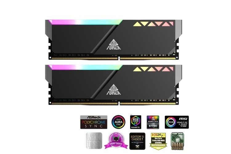 NEOFORZA 32GB (2X 16GB) DDR5 7200MHZ CL34 DUAL KIT RGB PC RAM TRINTY NMGD516F82-7200FI20