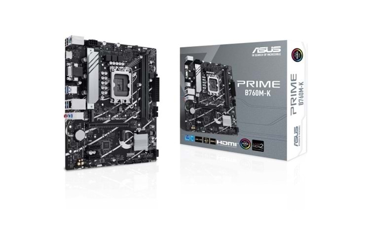 ASUS PRIME B760M-K DDR5 HDMI DP PCIe 16X v4.0 1700p mATX