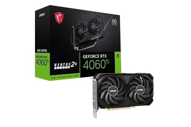 MSI RTX4060TI 8GB VENTUS 2X OC GDDR6 128bit HDMI DP PCIe 16X v4.0