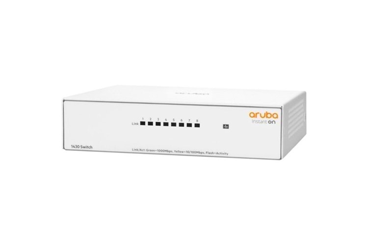 ARUBA 8port Instant On 1430-8G R8R45A GIGABIT Yönetilemez Switch Masaüstü