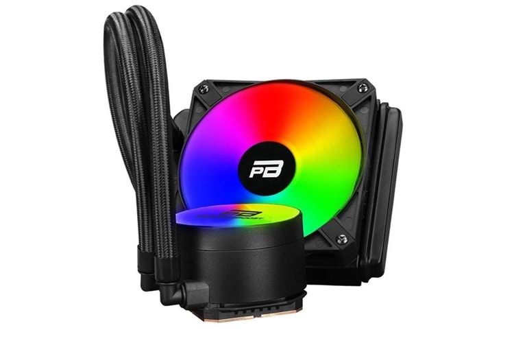 POWERBOOST 120mm NOBLE 120 PB-LCS-YC120 RGB Sıvı Soğutmalı AM5-1700p İşlemci Fanı