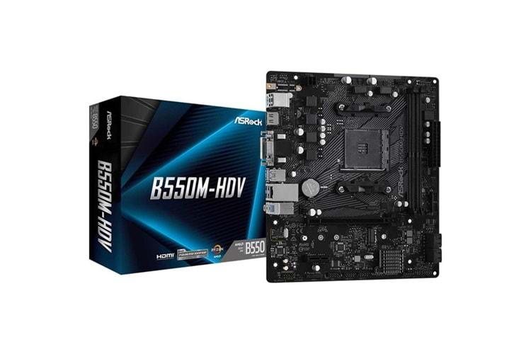 ASROCK B550M-HDV DDR4 HDMI DVI PCIe 16X v4.0 AM4 mATX