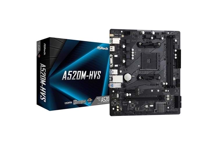 ASROCK A520M-HVS DDR4 HDMI PCIe 16X v4.0 AM4 mATX