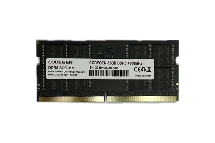 CODEGEN 32GB DDR5 4800MHZ NOTEBOOK RAM VALUE CDG-NBD538400/32G