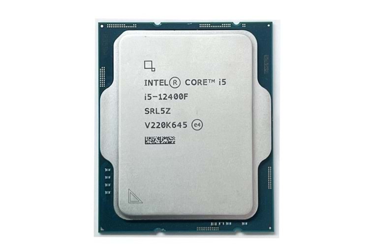 INTEL CORE i5 12400F 18MB 6çekirdekli VGA YOK 1700p 65w Kutusuz+Fansız