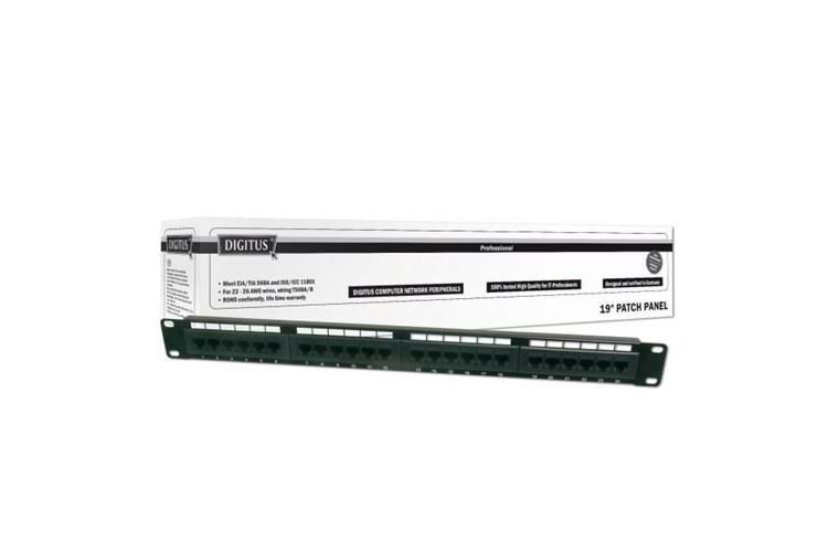 DIGITUS 1U 24port Cat6 Utp Bakır Patch Panel DN-91624U-CR