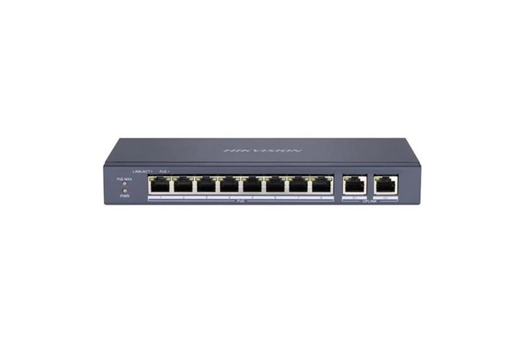 HIKVISION 8port 60w FULL PoE DS-3E0310P-E/M 10/100 Yönetilemez Switch Metal