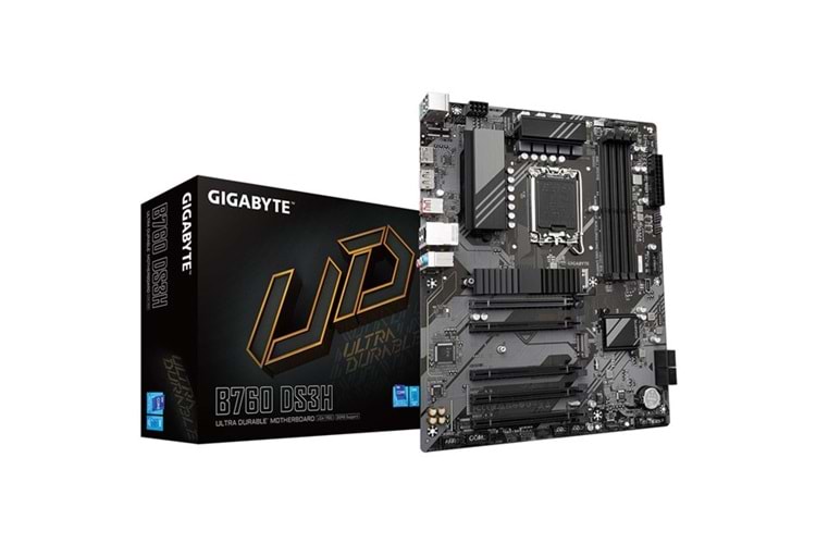 GIGABYTE B760 DS3H DDR5 HDMI DP 1700p mATX Anakart