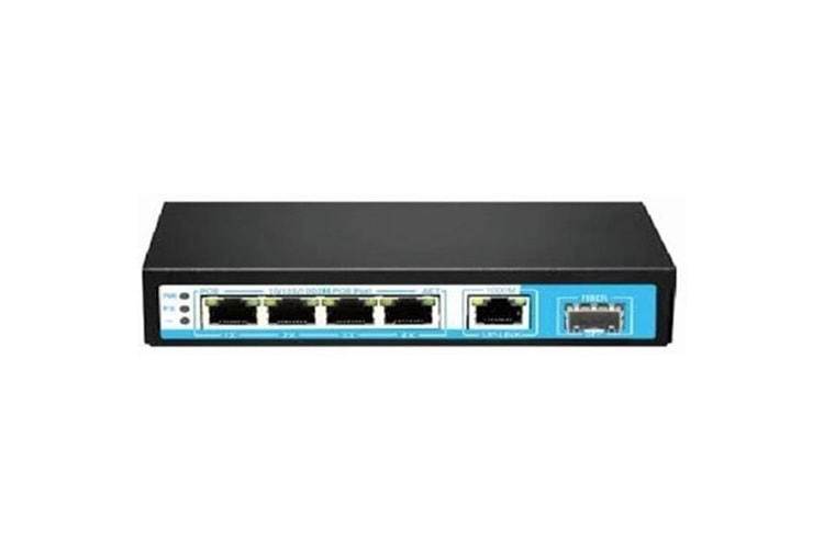 ODS 4port 60w FULL PoE 08ODS-4P1U1S GIGABIT 1X SFP Yönetilemez Switch