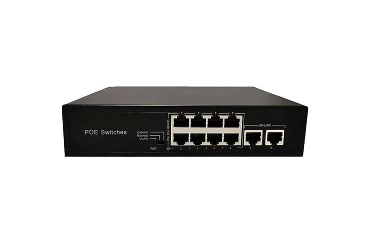 ODS 8port 96w FULL PoE 08ODS-R-8P2U 10/100 2X-UPLINK Yönetilemez Switch