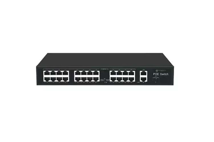 ODS 24port 300w FULL PoE 08ODS-24P2U-300 10/100 2X-UPLINK Yönetilemez Switch