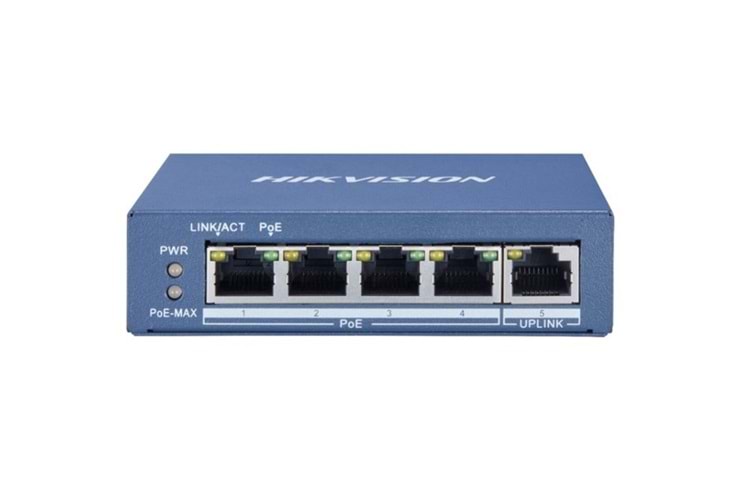 HIKVISION 4port 30w FULL PoE DS-3E0505P-E/M GIGABIT Yönetilemez Switch