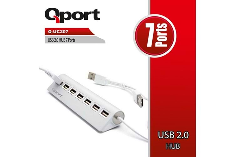 QPORT Q-UC207 7port USB Çoklayıcı Hub