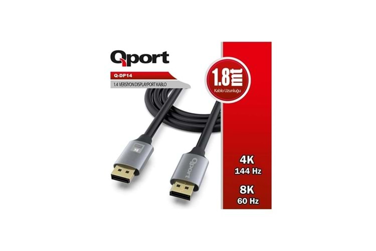 QPORT Q-DP14 2metre DP Kablo 1.4v