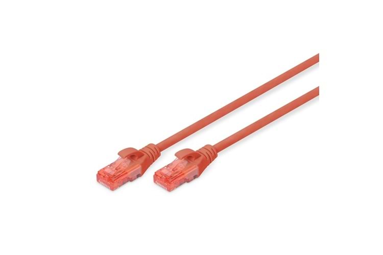 DIGITUS 3m CAT6 Utp DK-1617-030/R Kırmızı Patch Kablo (10'lu Paket)