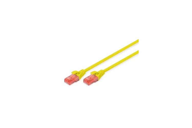 DIGITUS 1m CAT6 Utp DK-1617-010/Y Sarı Patch Kablo (10'lu Paket)