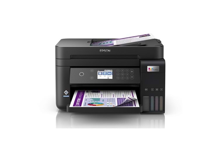 EPSON A4 Renkli L6270 Çok Fonksiyonlu Tanklı Yazıcı USB 2.0,Ethernet,Kablosuz 14.000 sayfa baskı