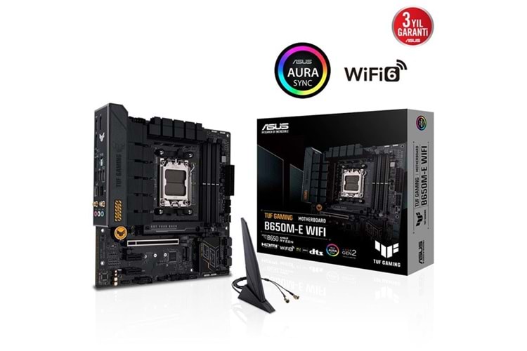 ASUS TUF B650M-E GAMING WIFI-6E DDR5 HDMI DP PCIe 16X v4.0 AM5 mATX