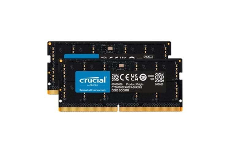 CRUCIAL 64GB (2X 32GB) DDR5 4800MHZ NOTEBOOK RAM VALUE CT2K32G48C40S5