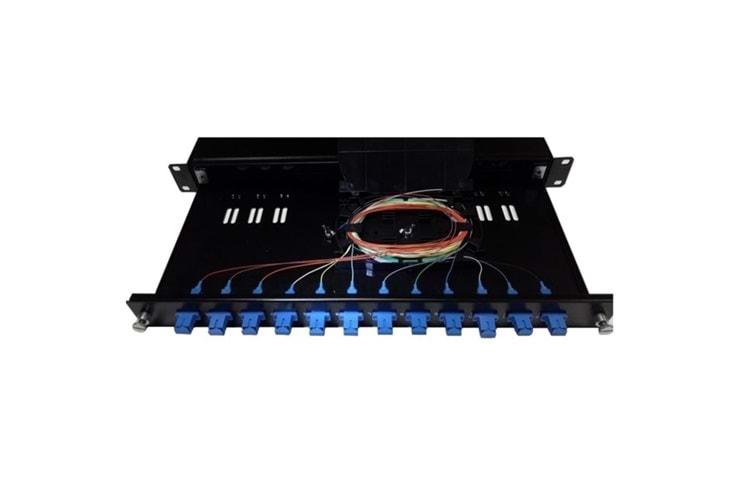 AGER 12 PORT AG-FO01U12SCD-A-S1-01U FIBER OPTIK KUTU (SİYAH)