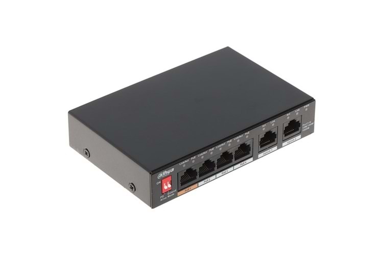 DAHUA 6port 60w 4port PoE PFS3006-4GT-60-V2 GIGABIT 2X-UPLINK Yönetilemez Switch