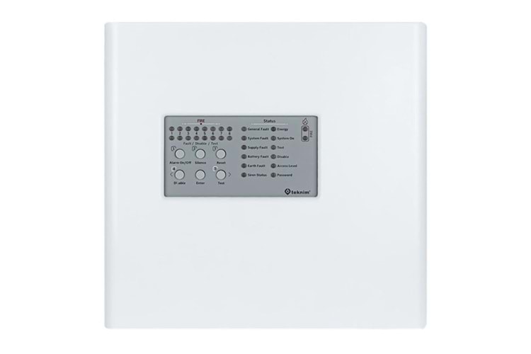 TEKNiM TFP-4408 Konvansiyonel 8 Bölgeli Yangın Alarm Paneli Metal Kasa