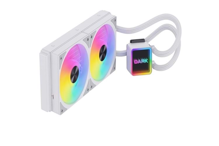 DARK 240mm FREEZER W247W DKCCW247W RGB Sıvı Soğutmalı AM5-1700p İşlemci Fanı Beyaz