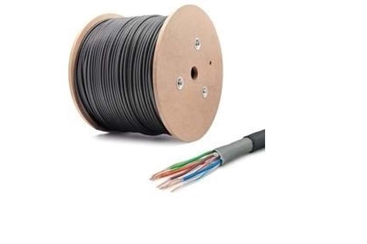 QPORT Q-CATO7 S/FTP 23AWG 500m CAT7 SİYAH KABLO (HALOGEEN FREE) FULL BAKIR