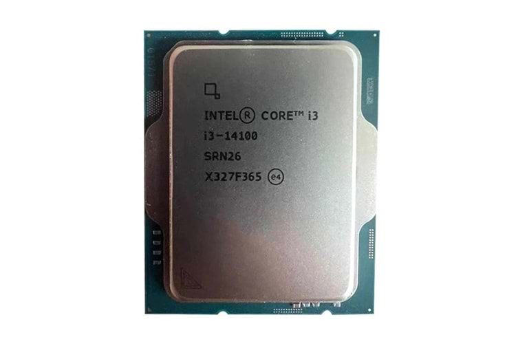 INTEL CORE i3 14100 17MB 4çekirdekli O/B UHD VGA 1700p 58w Kutusuz+Fansız
