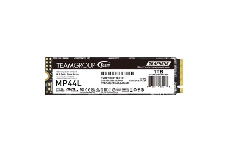 TEAM 1TB MP44L TM8FPK001T0C101 5000- 4500MB/s M2 NVME GEN4 Disk