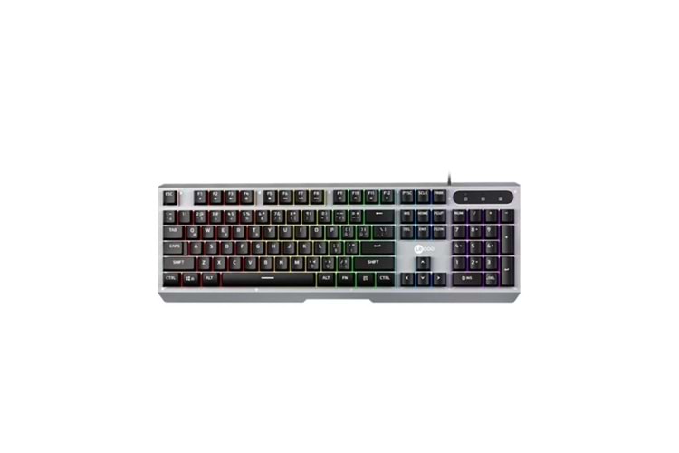LENOVO LECOO KB121 USB Q Trk Rainbow Aydınlatmalı Mekanik Hisli Metalik Gaming Klavye