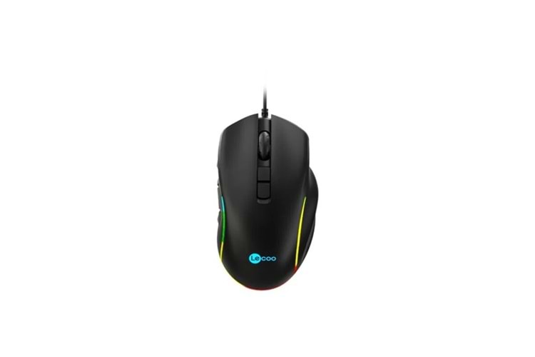 LENOVO LECOO MS140 USB RGB Led Aydınlatmalı 6400dpi Gaming Optic Siyah Mouse